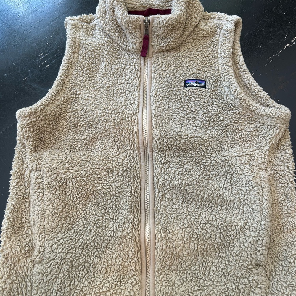 Patagonia Cream Fleece Vest for Kids